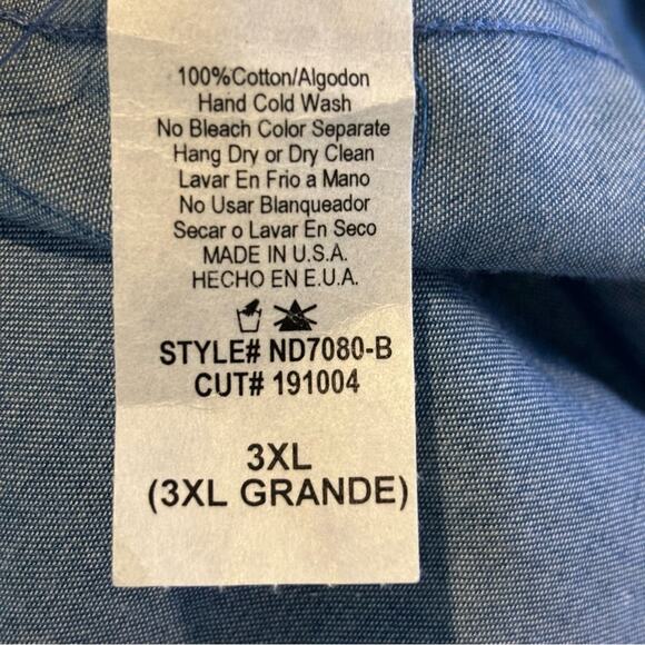 NWT No Less Than Chambray Short Sleeve Tie Waist Wide Leg Jumpsuit 3X - Picture 9 of 10